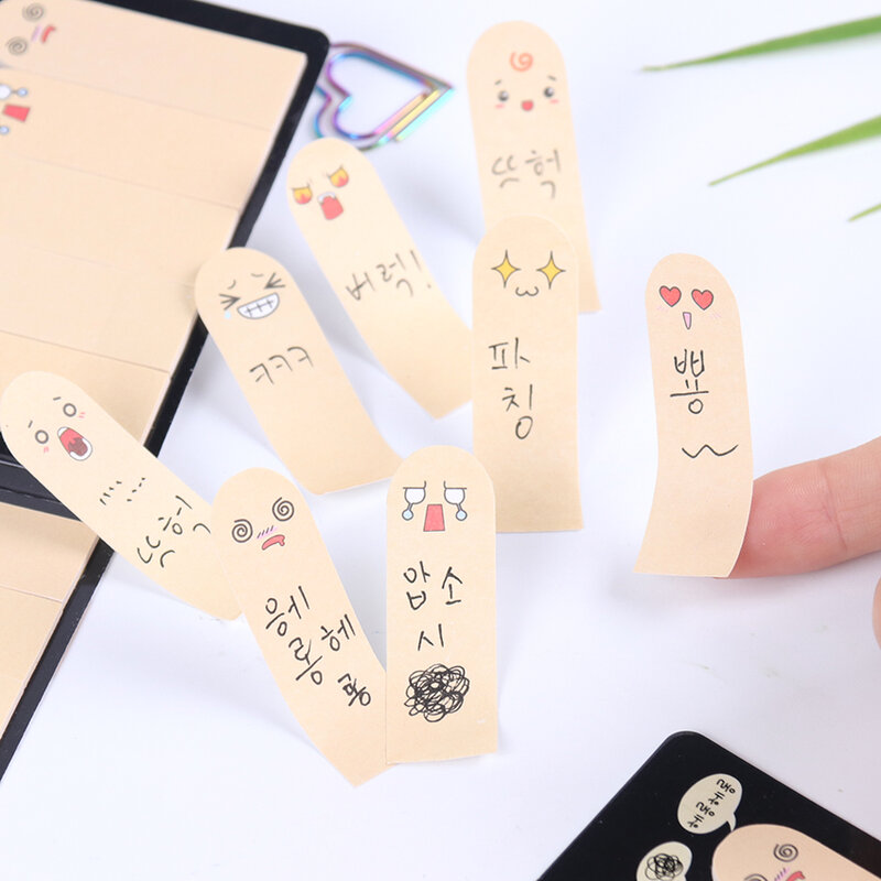 200 Pages/pack Kawaii Unique Scrapbooking Ten Fingers Sticker Bookmark Tab Flags Memo Book Marker Sticky Notes