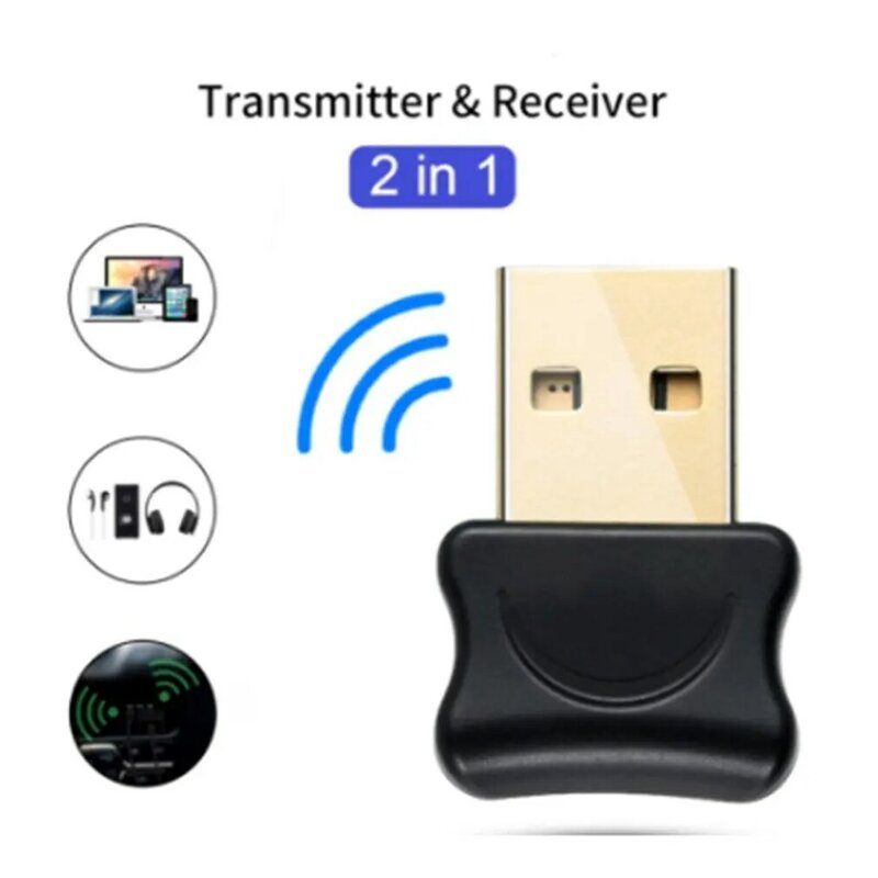 5.0 Bluetooth-kompatibel Adaptor USB Pemancar untuk Pc Komputer Reseptor Laptop Earphone Audio Printer Data Dongle Penerima