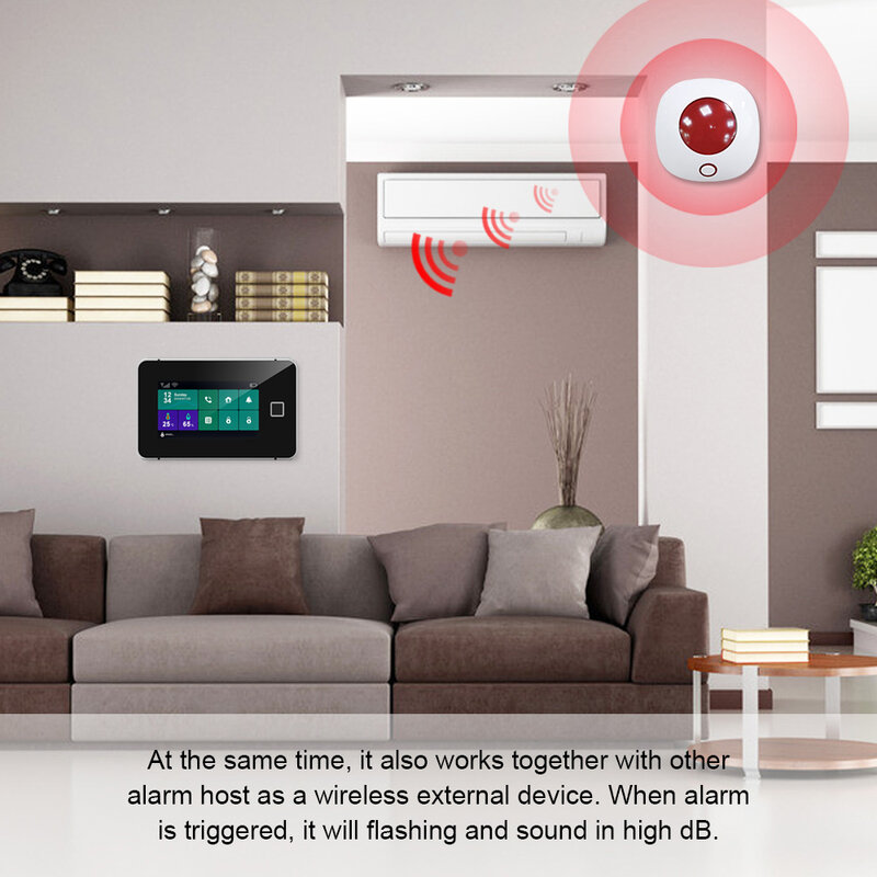TUGARD G60+G20 Tuya WiFi Security Alarm System IP Camera 433Mhz PIR Motion Door Sensor Siren App Control Smart Home Alarm Kit