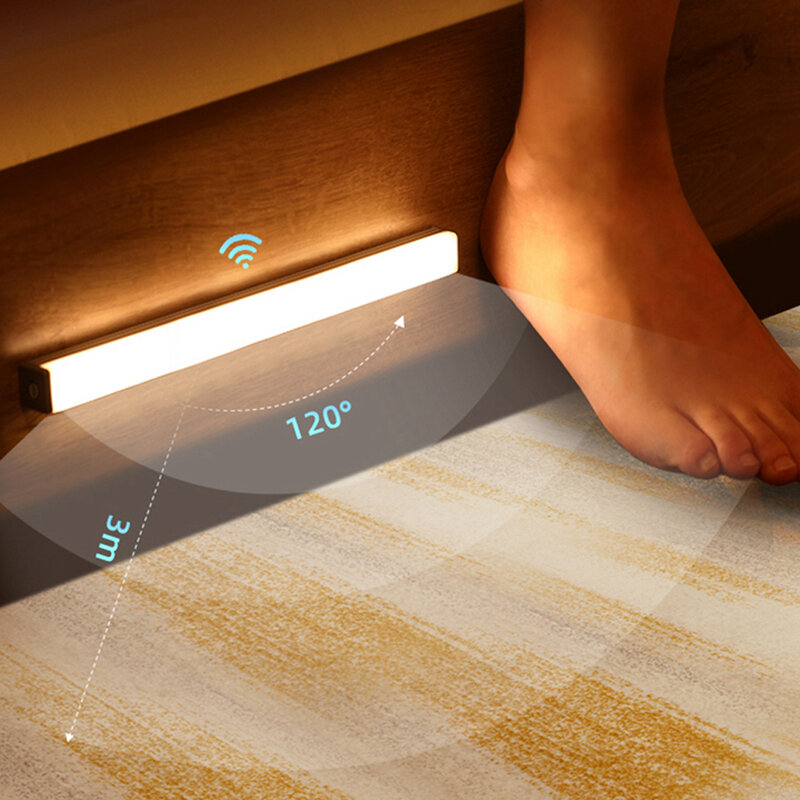 Led Pir Led Motion Sensor Licht Garderobe Kast Bed Lamp Led Onder Kast Nachtlampje Voor Keuken Kast Trappen
