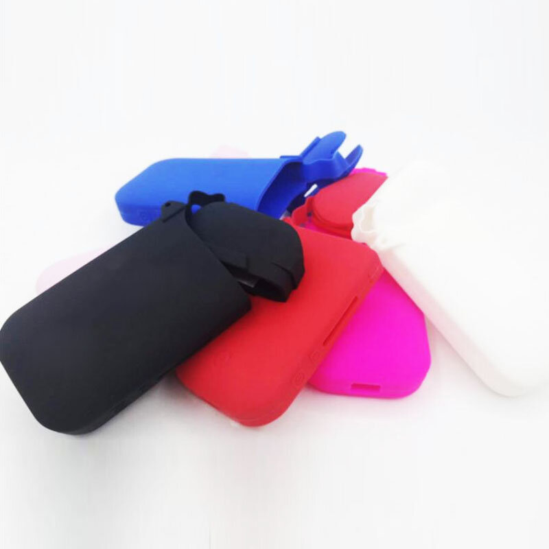6 ألوان أحمر/رمادي/أسود/أزرق/واضح غطاء من السيليكون ل IQOS جيب تهمة مكافحة خدش غطاء واقية