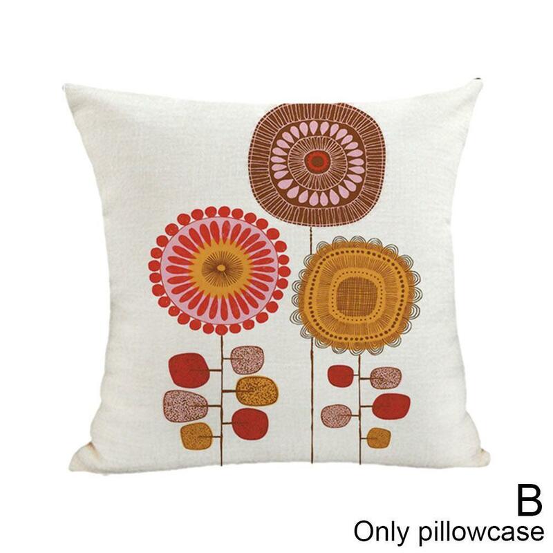 1PC 45*45cm Linen Sofa Cushion Little sunflower Cover Bed Decor Decoration Home Pillowcase Cover Pillow Sofa T2E4