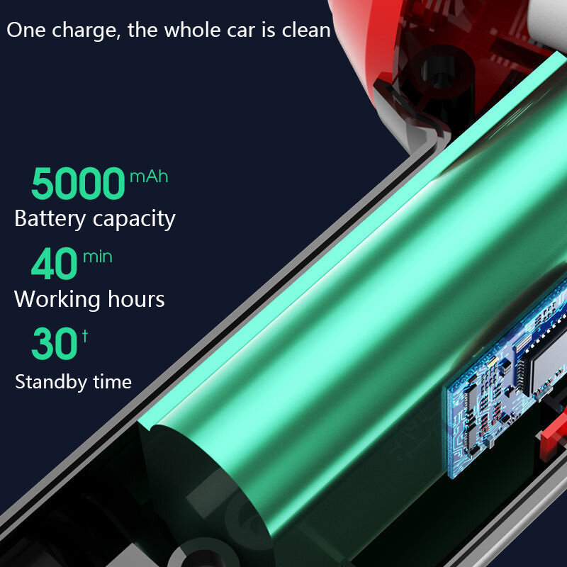RACEFAS Pembersih Vakum Nirkabel Genggam untuk Aplikasi Rumah Pembersih Vakum Mobil Mini untuk Mesin Cylone Sparator Produk Mobil