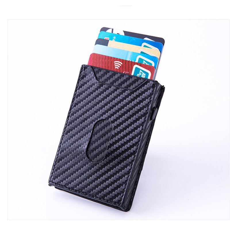 Zovyvol – porte-cartes de crédit, Protection contre le blocage RFID, portefeuille en cuir, métal, aluminium, étui pour cartes de visite, porte-cartes pour hommes
