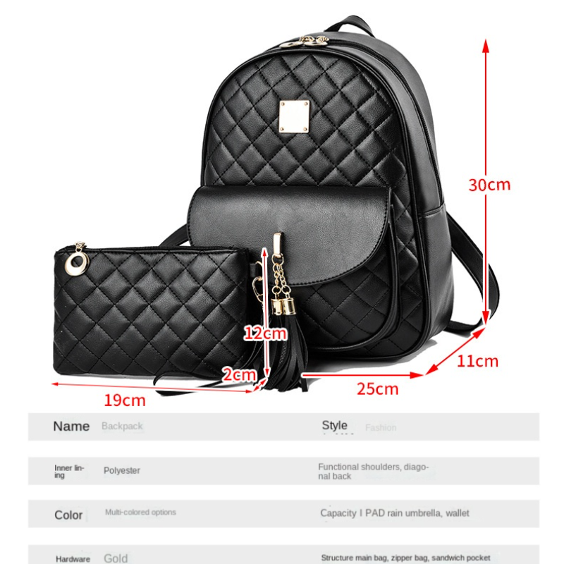 2-3ชิ้น/เซ็ตผู้หญิงกระเป๋าเป้สะพายหลังหนัง PU นุ่ม Schoolbag สำหรับ2022แนวโน้มแฟชั่นกระเป๋าถือหญิงไหล...