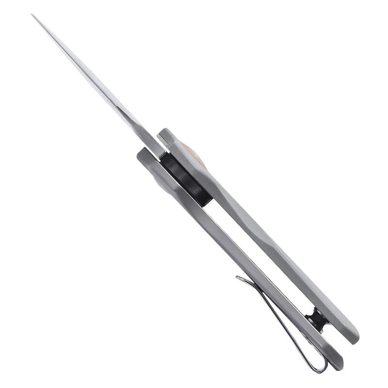 Kizer-cuchillo de bolsillo plegable V2561N1/N2 Catshark 2020, nuevo cuchillo con aleta EDC con mango de titanio + G10/Micarta