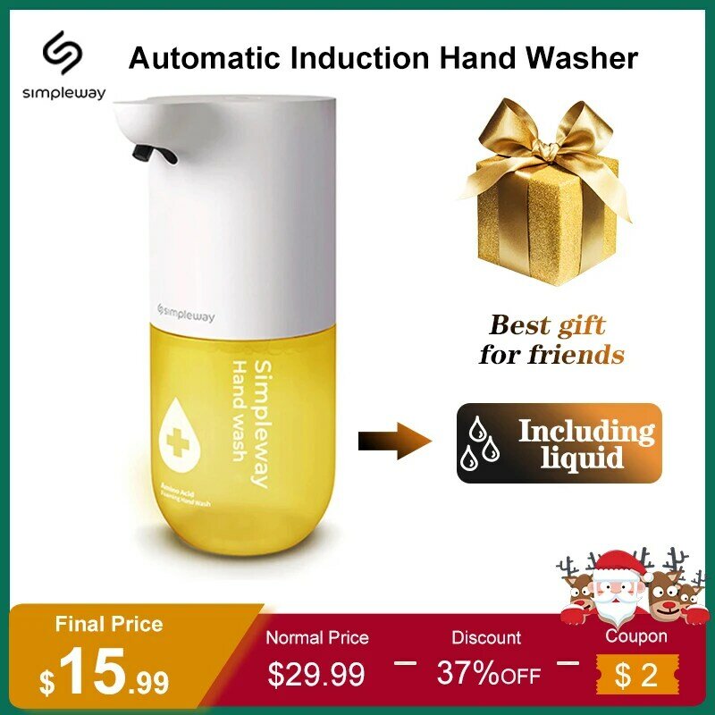 Simpleway 300ml automatique Induction main laveuse 0.25s capteur infrarouge désinfectant pour les mains sans contact distributeur de savon pour les mains pour propre