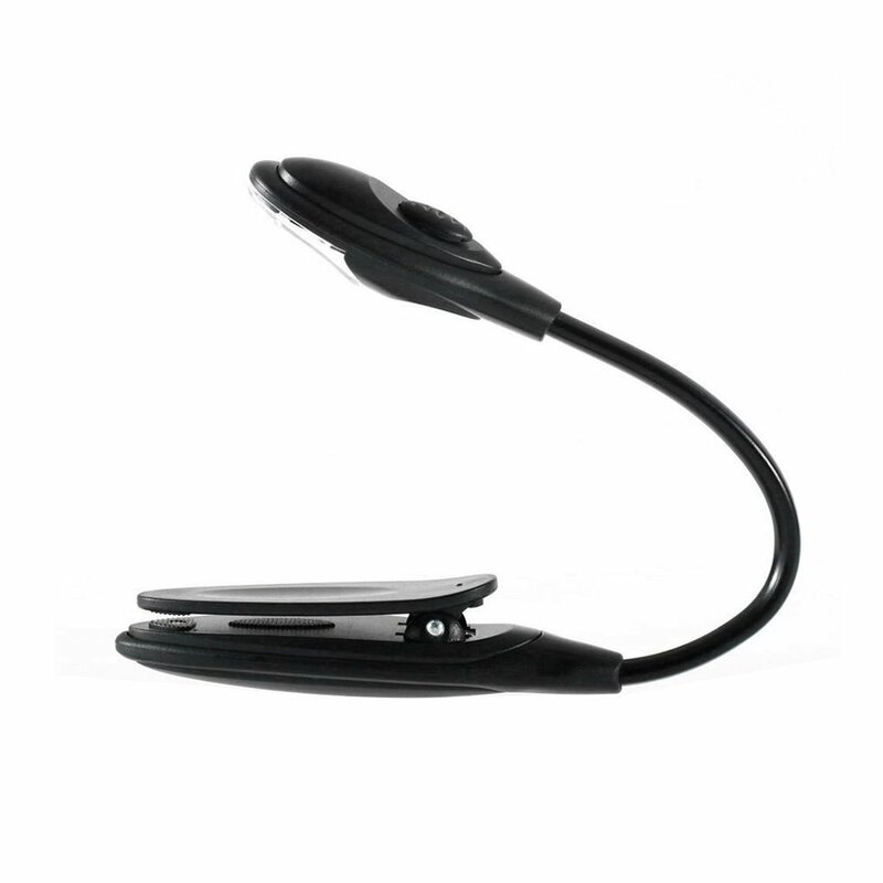 Mini flexível led clip-on brilhante evitando fadiga olho livro de viagem lâmpada de leitura luz branca livro luz da noite luz curvada