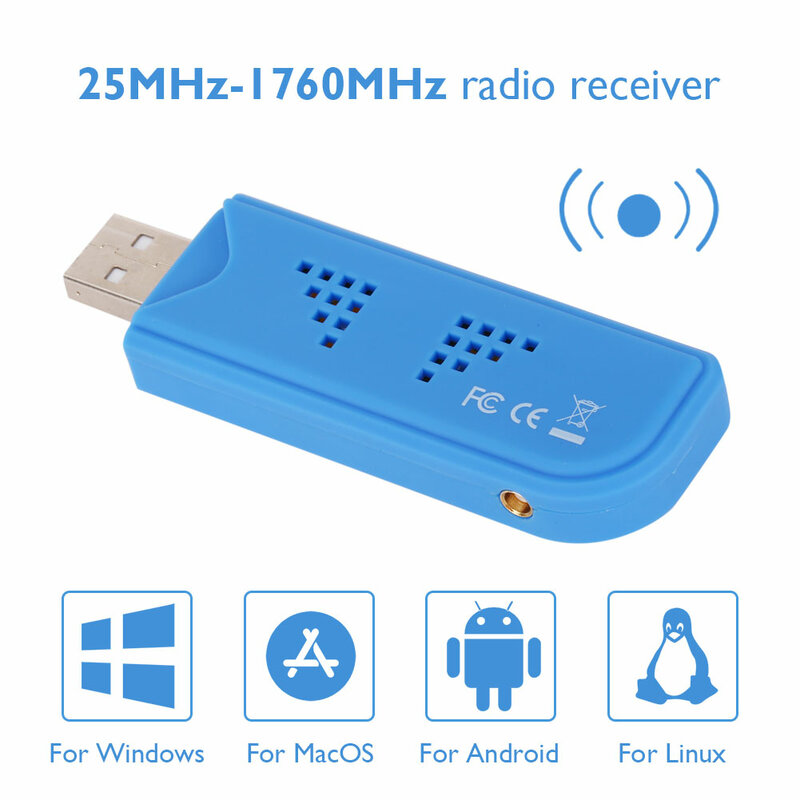 새로운 디지털 USB TV 수신기 DAB FM RTL2832U R828D SDR RTL-SDR A300U 스틱 지원 Windows Mac OS Linux