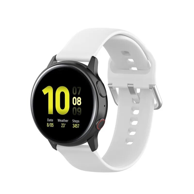 Huami Amazfit bip 용 팔찌 스트랩 삼성 Galaxy Watch Active 2 Active 3 Gear S2 Watchband 용 최신 20mm 22mm 실리콘 밴드