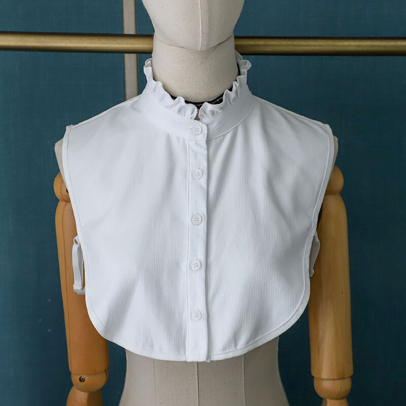 Moda cor sólida coleiras falsas camisa feminina gola destacável gravatas para camisola blusa tops neckwear nep kraagje