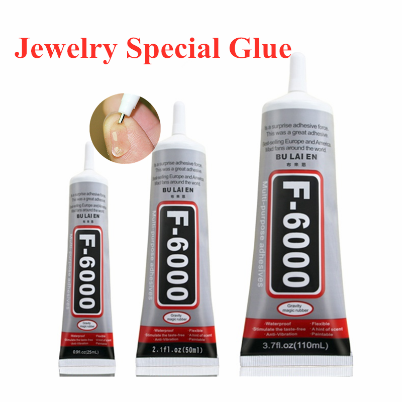F6000 110ml Liquid Multipurpose Industrial Adhesive DIY Jewelry Crafts Rhinestone Fix Phone Screen Glass Glue Nail Gel DIY Tool