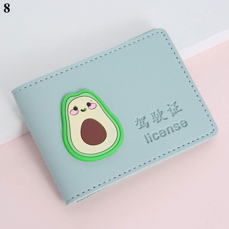 Cute Driver License Cover Leather Case Cartoon Avocado Cactus Girls Driver License Shell Driving License Leather Case PU ID Bag