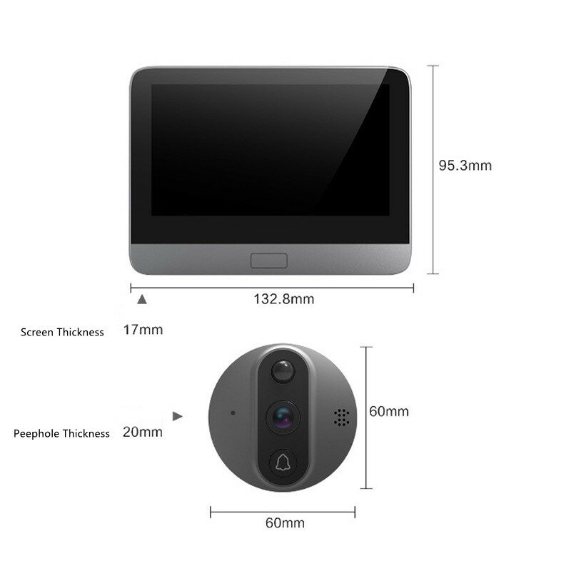 Беспроводной видеодомофон Magic Eye, 4,3 дюйма, Wi-Fi, HD 1080P