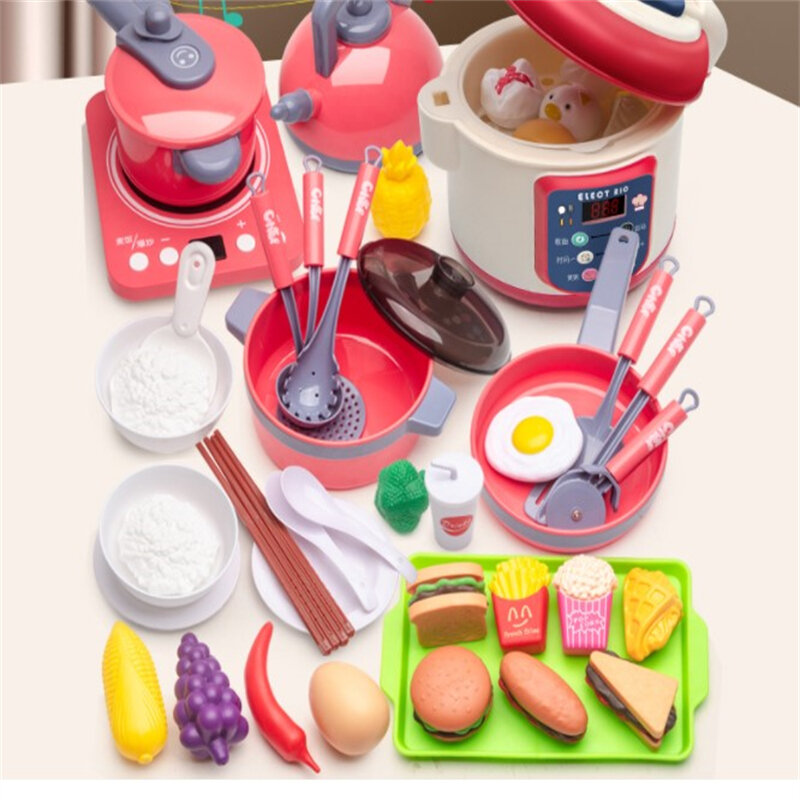 Cozinha das crianças mini panelas panela mini utensílios de cozinha brinquedo simulação brinquedos da cozinha do bebê educação precoce diversão criança brinquedo Conjunto de recipientes em miniatura para alimentos