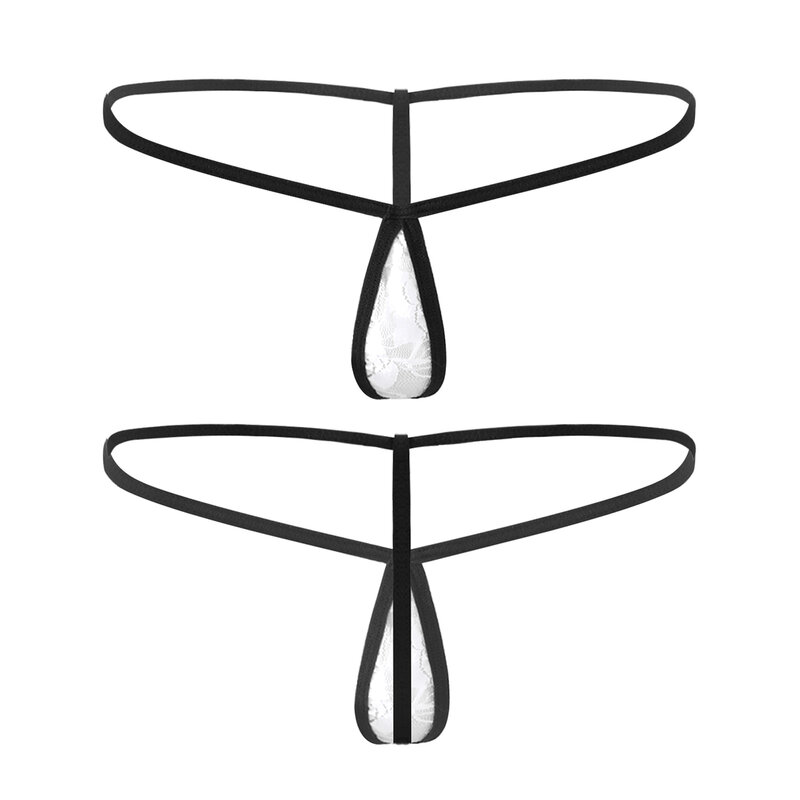 Calcinha sexy para mulher lingerie erótica g-string tanga roupa interior transparente renda t-back respirável mini biquíni inferior