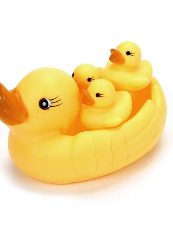 Ensemble de jouets aquatiques flottants pour bébé, 2021 jouets de bain en caoutchouc jaune, canard Ducky, son de pression, piscine couinante