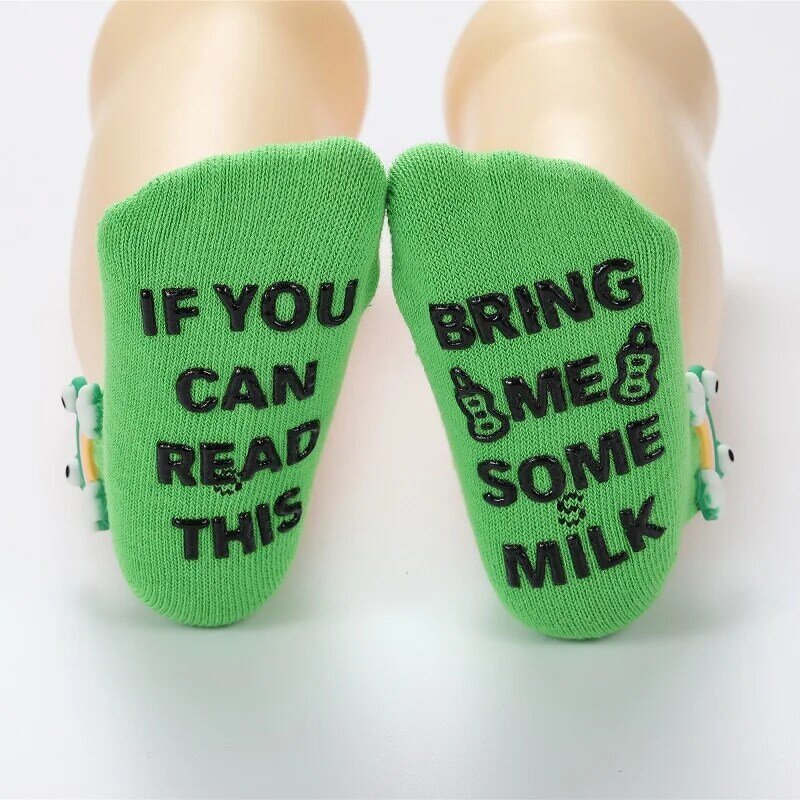 Носки для новорожденных с мультяшными животными, нескользящие носки для мальчиков и девочек, детские носки