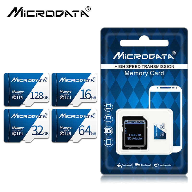 마이크로 SD TF 카드 4 8 16 32 64 128 256 GB 클래스 10 플래시 메모리 카드 4GB 8GB 16GB 32GB 64GB 128GB 256 GB, 스마트폰 어댑터용