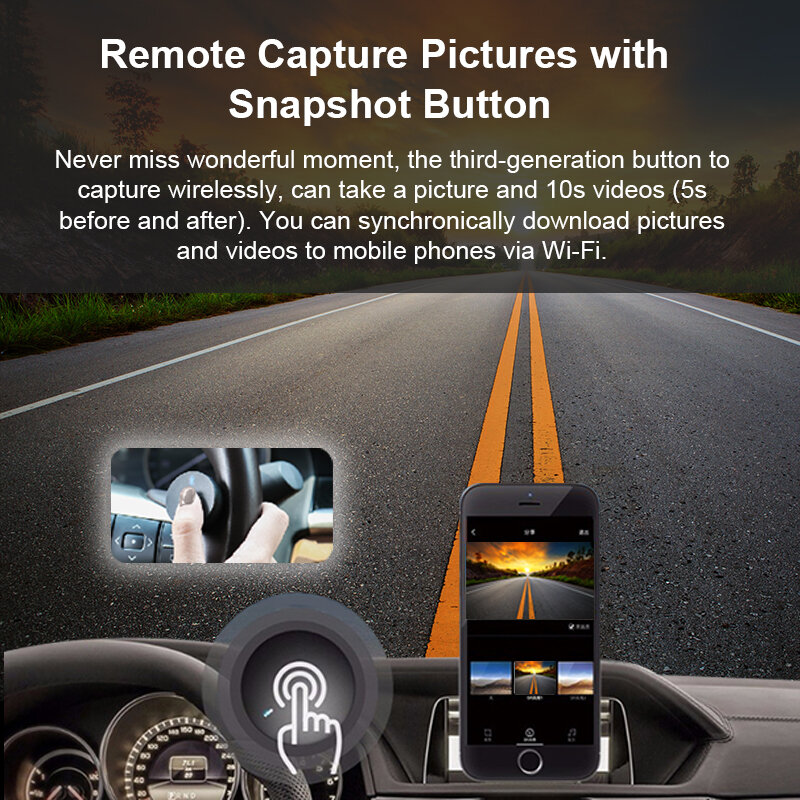 Ddpai-câmera de ré mini 3 1600p, hd, dvr, carro, mini3, carro, drive, vídeo, 2k, android, wi-fi, smart, 24h, câmera de estacionamento