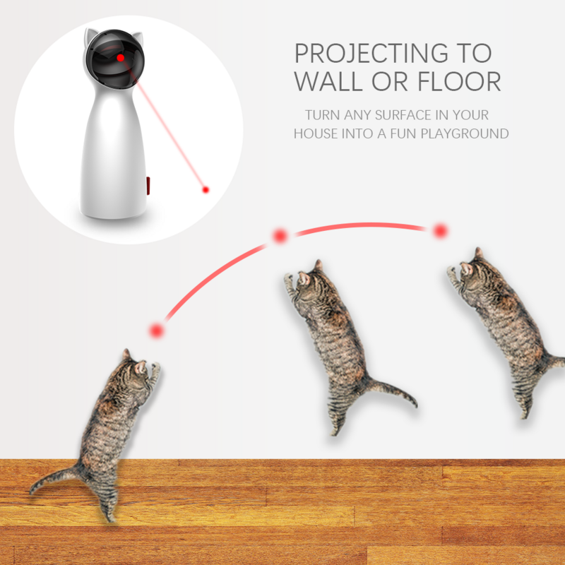 Giocattoli automatici per gatti giocattoli interattivi intelligenti per animali domestici LED Laser divertente modalità portatile animale domestico elettronico per tutti i gatti Laserlampje Kat