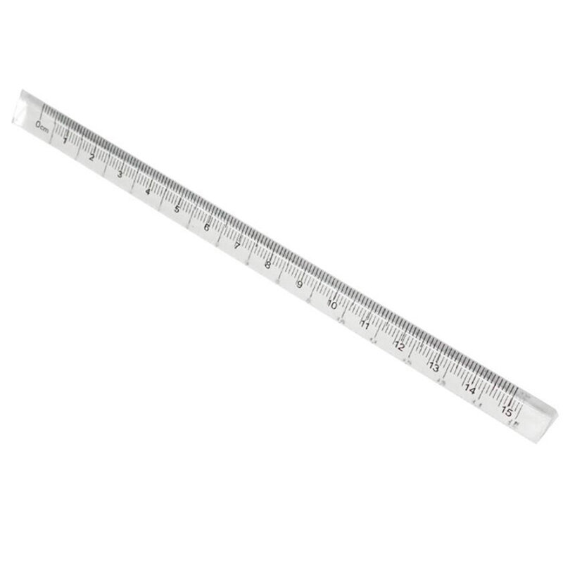 15cm 투명 스트레이트 눈금자 학생 편지지 간단한 삼각형 눈금자 양면 아크릴 측정 도구