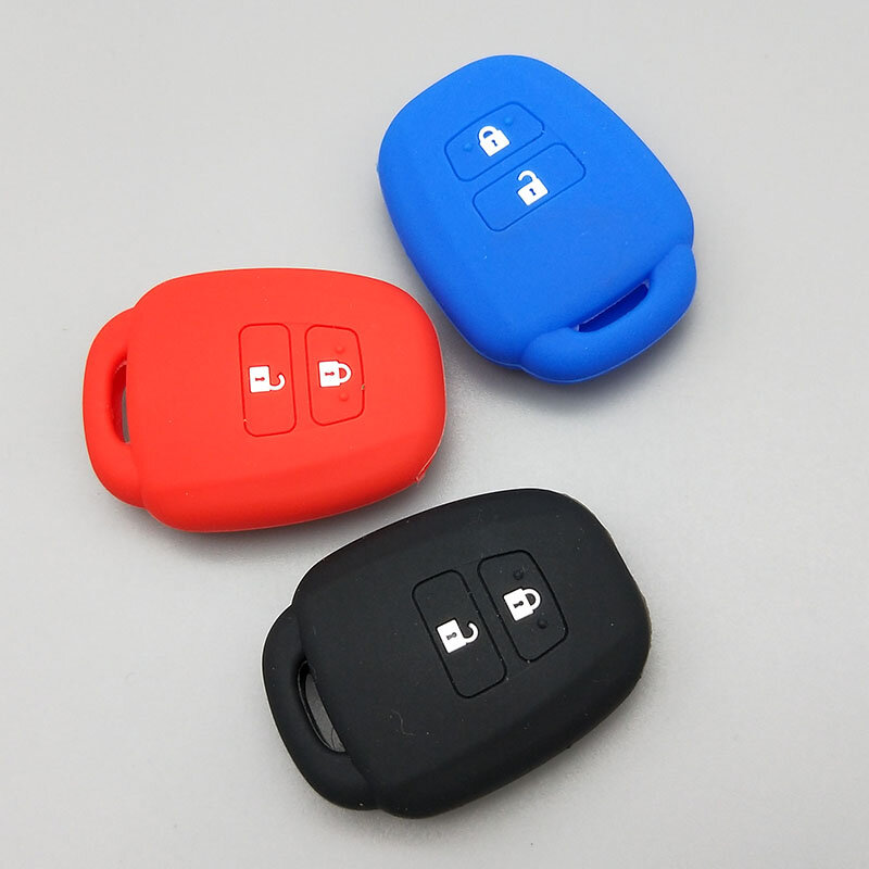 For toyota Aqua Ractis Vitz RAV4 HiAce Land Cruiser 2 buttons Remote Protect Silicone car key cover case Shell