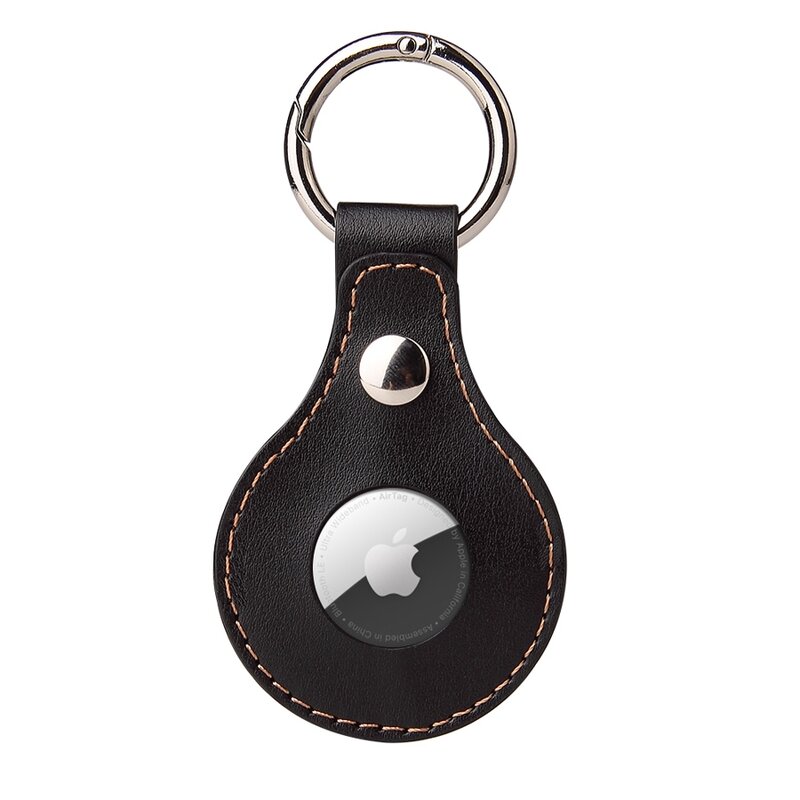 Cover Pelindung Kulit Mewah untuk Apple Airtag Casing Pelindung Tahan Benturan untuk Air Tag Pelacak Lokasi Casing dan Gantungan Kunci