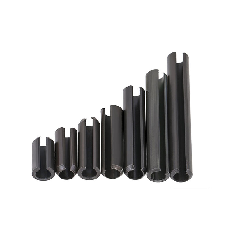 Сверхмощные прямые штифты M2x4mm ~ 30mm пружинного типа, с прорезями, из пружинной стали, черного цвета, оцинкованные GB879/DIN1481, 100 шт.