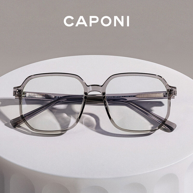 CAPONI 여성 안경 블루 라이트 필터 안경 클래식 패션 광장 브랜드 디자인 컴퓨터 안경 UV400 보호 F21013