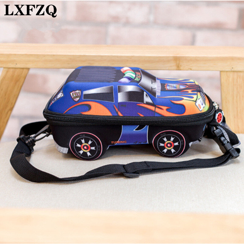 Рюкзак LXFZQ для детей, школьные ранцы для мальчиков, школьный 3D-рисунок машинки, для малышей