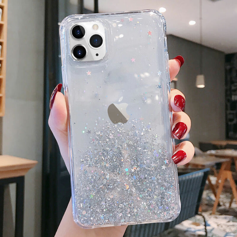 Glitter Case for IPhone 11 Pro Xs Max Xr X 7 8 Plus 6 6s SE 2020 5 5s 12 Mini Liquid Bling Sparkle Soft Clear Silicone Cover