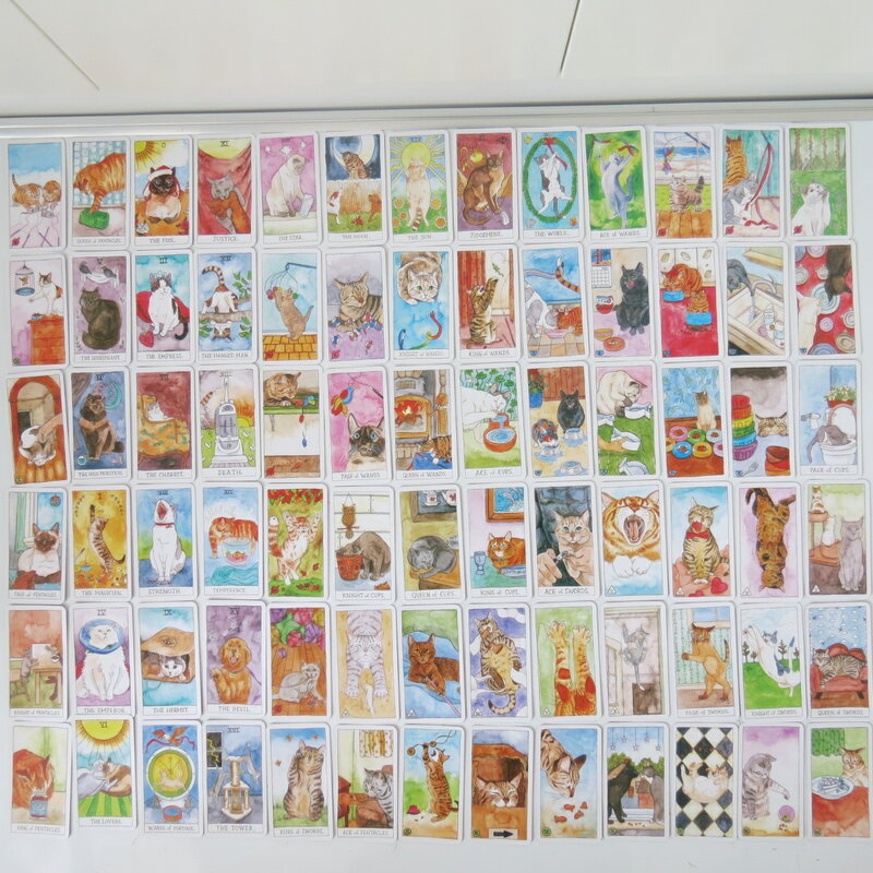 Nieuwe Tarot Kaarten Oracles Deck Mysterieuze Waarzeggerij Kat Tarot Dek Voor Vrouwen Meisjes Kaarten Board Game