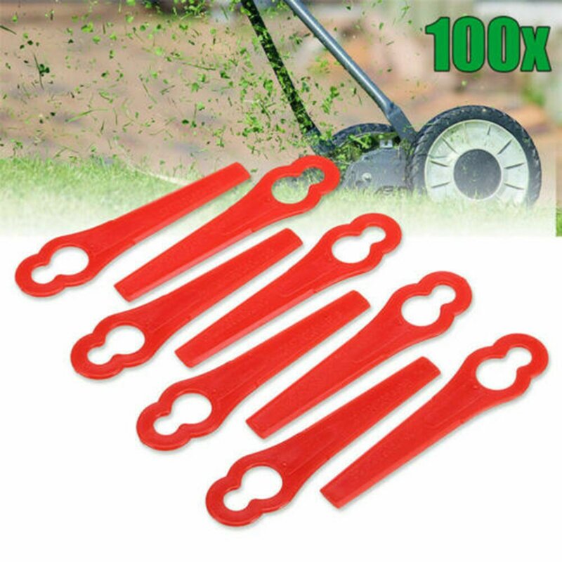 100pcs Plastic Cutting Blades 83mm For Cordless Grass Strimmer Trimmer PA6 Trimmer Blades String Trimmer Parts