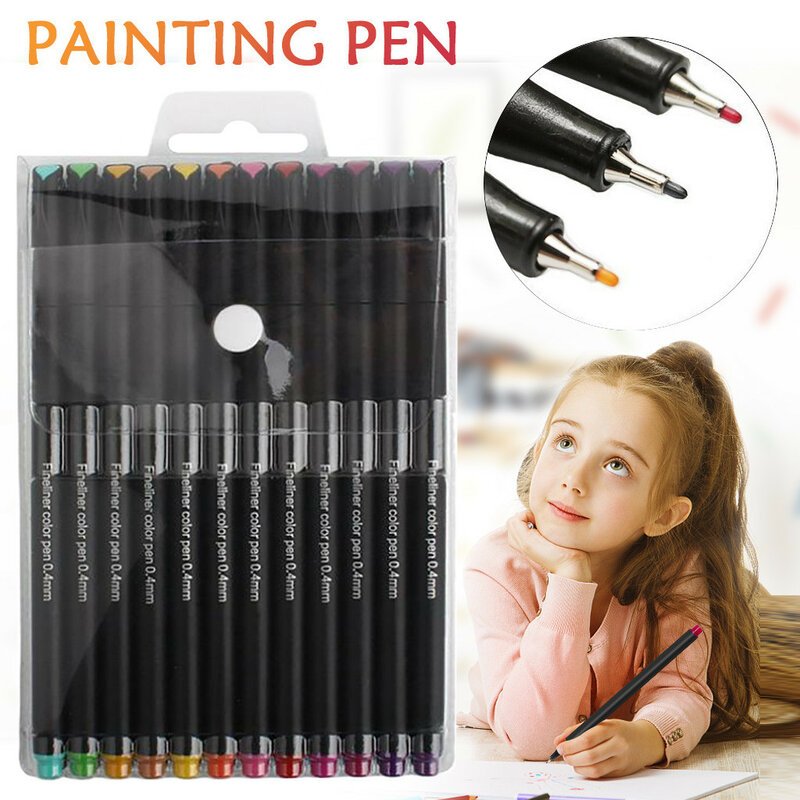 3ml Tip Pen Signing Pens Fast Dry Drawing Markers 12 Colored Set Painting Paint Number Pens For Drawing Painting Coloring Manga