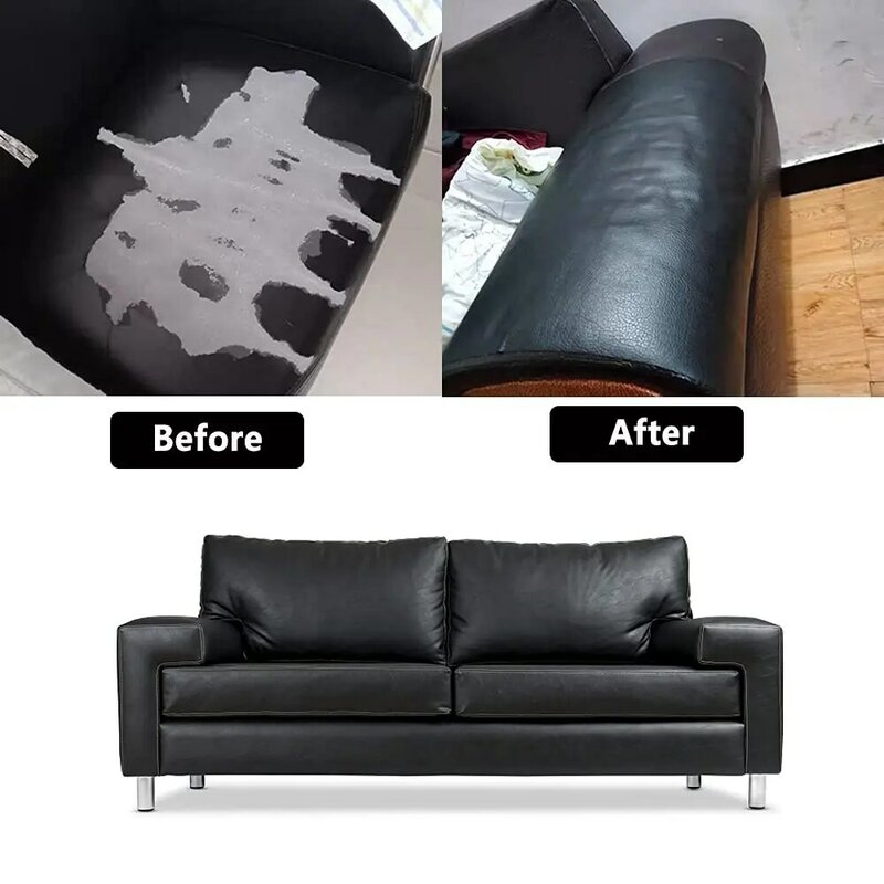 Kit de reparação de couro, fita de reparação de couro autoadesiva anti scratch sofá kit de reparação para sofás, assento de carro, móveis, parede