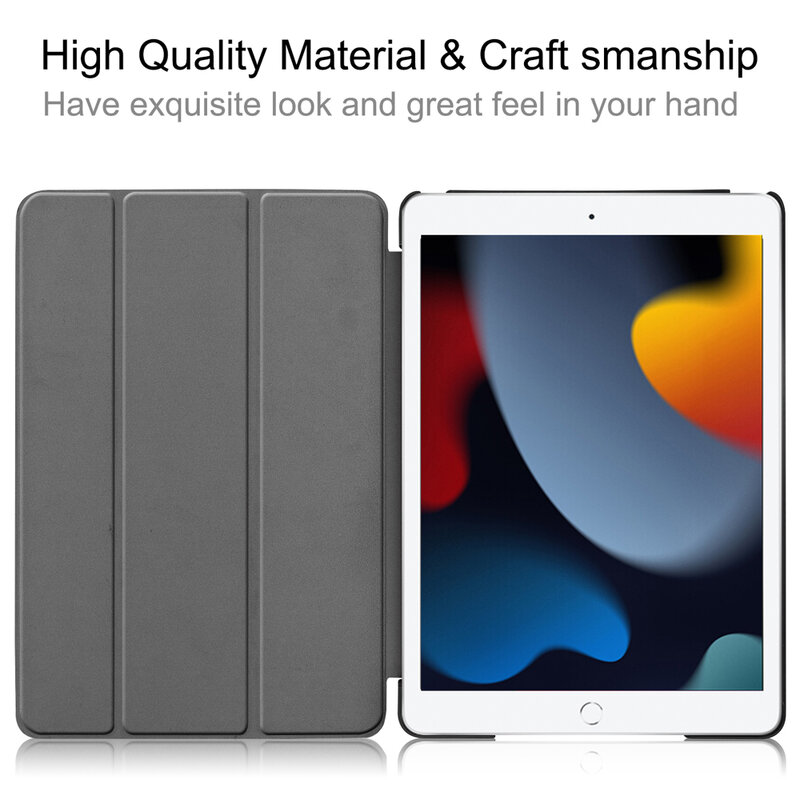 Dla iPad 10.2 Case 2021 Smart Cover dla iPad 9 Slim magnetyczny składany odwróć stojak PU skóra Funda dla iPad 9 generacji przypadku