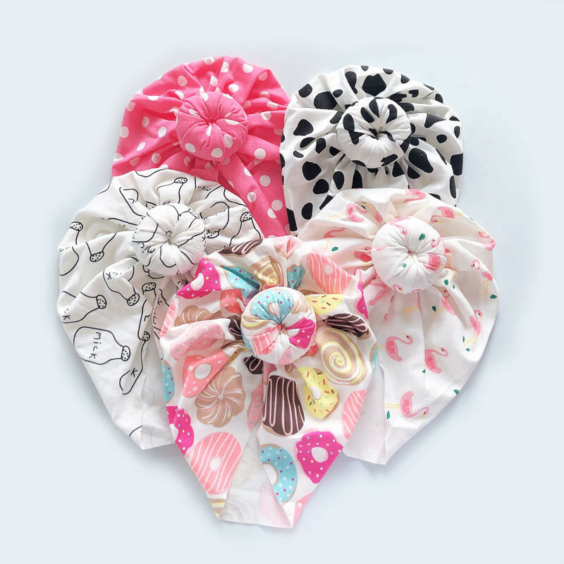 Turbante de algodón para niños y niñas, bufanda tejida para el cuello, gorro para bebé, novedad, primavera y verano