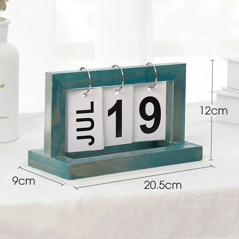 Drewniane klapki kalendarz kreatywny kalendarz Memo dzienny harmonogram planowanie domu akademik biura na biurko planowanie kalendarz dekoracje