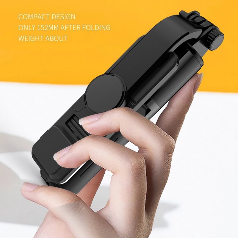 スマートフォン用ミニBluetooth自撮り棒,新しい750mm,折りたたみ式,詰め替えライト付きリモコン