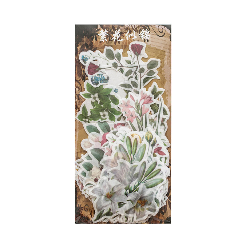 60 pz/pacco fiori adesivi per la decorazione fai da te diario Album Planner adesivi cancelleria Sticker materiale scolastico