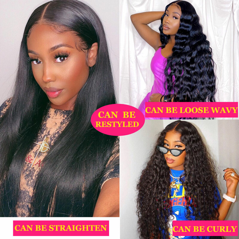 Cheap Wavy 30 Inch Body Wave Lace Front Wig HD Transparent Lace Frontal Wig Brazilian T Part Glueless Lace Front Human Hair Wigs