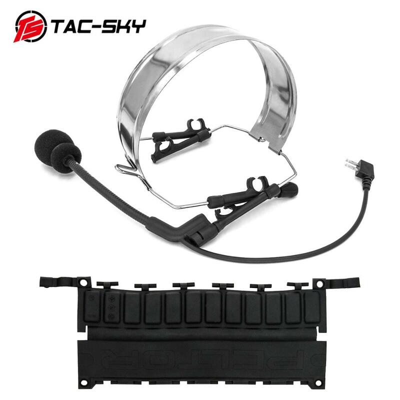 TAC-SKY COMTAC-Diadema desmontable de silicona, orejeras militares con reducción de ruido, auriculares tácticos COMTAC III