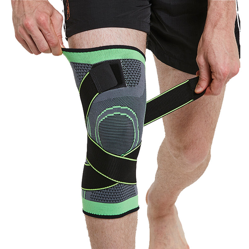Kneepad wsparcie profesjonalne ochraniacze sportowe ochraniacze na kolana bandaż oddychający orteza stawu skokowego koszykówka tenis kolarstwo