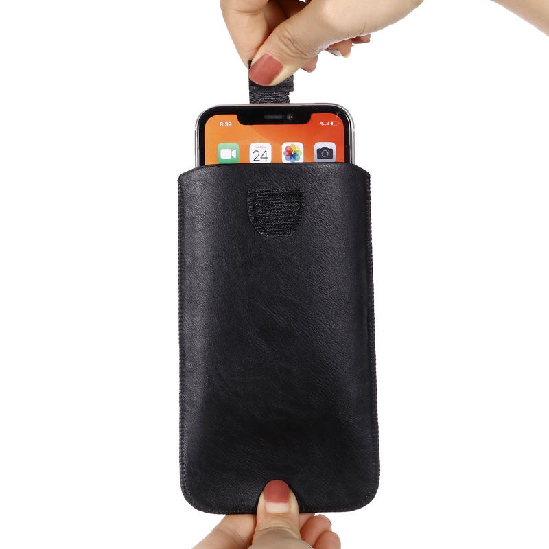 Uniwersalny PU Leather Man Waist pack torba na telefon komórkowy Solid Color kieszeń na telefon komórkowy torebka talia saszetka do paska etui portfel męski