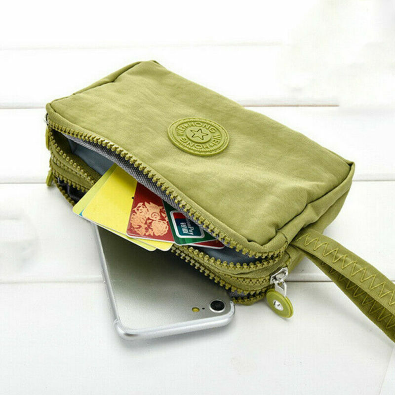 المرأة زيبر قماش طويل محفظة مخلب عملة حقيبة الهاتف المحفظة حامل بطاقة الهوية