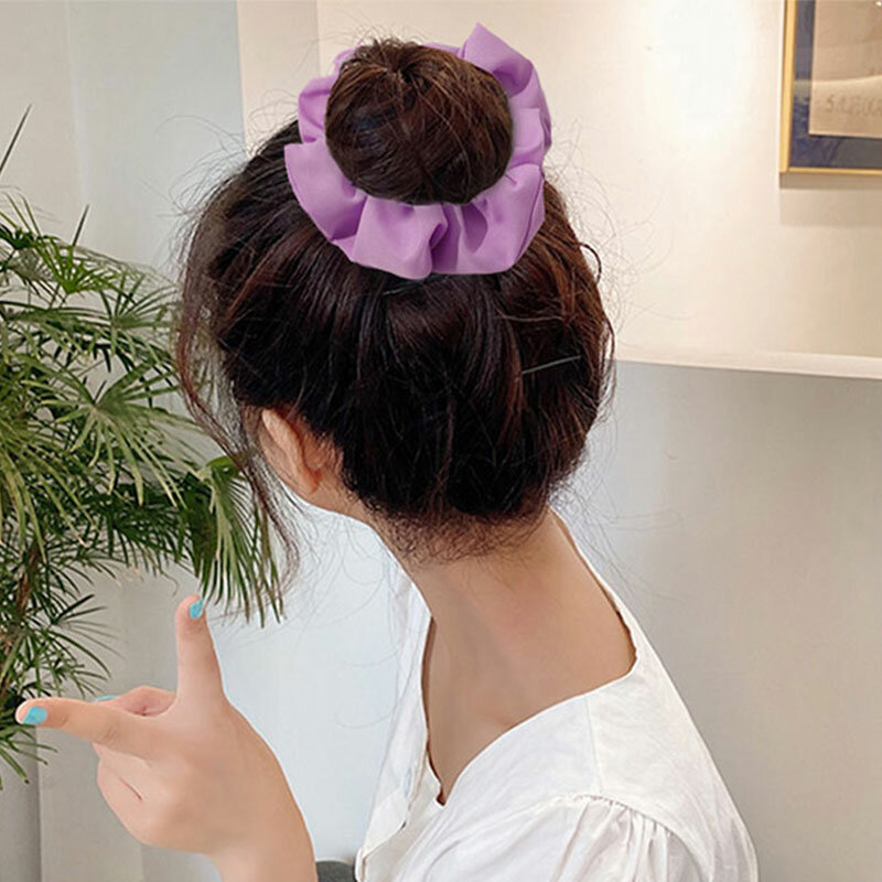 2022 Korea Big Size Hair Scrunchies For Women Elastic Hair Bands Girls Headwear Ponytail Holder Hair Tie Hair Accessories