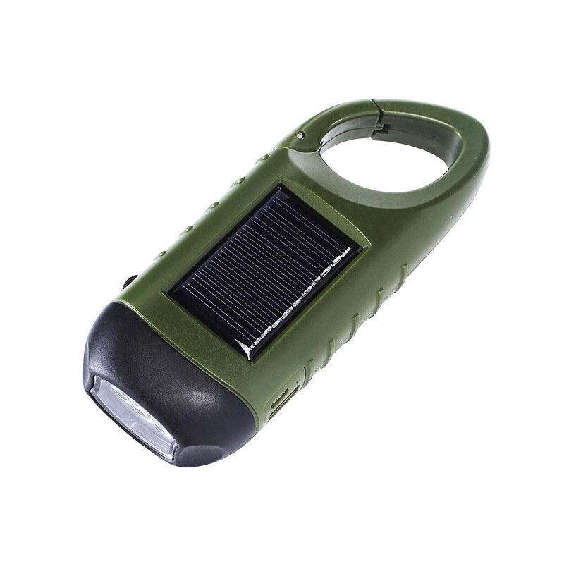 À la main en plein air puissance génération lampe de poche led forte lumière solaire de mode DE CHARGEMENT USB