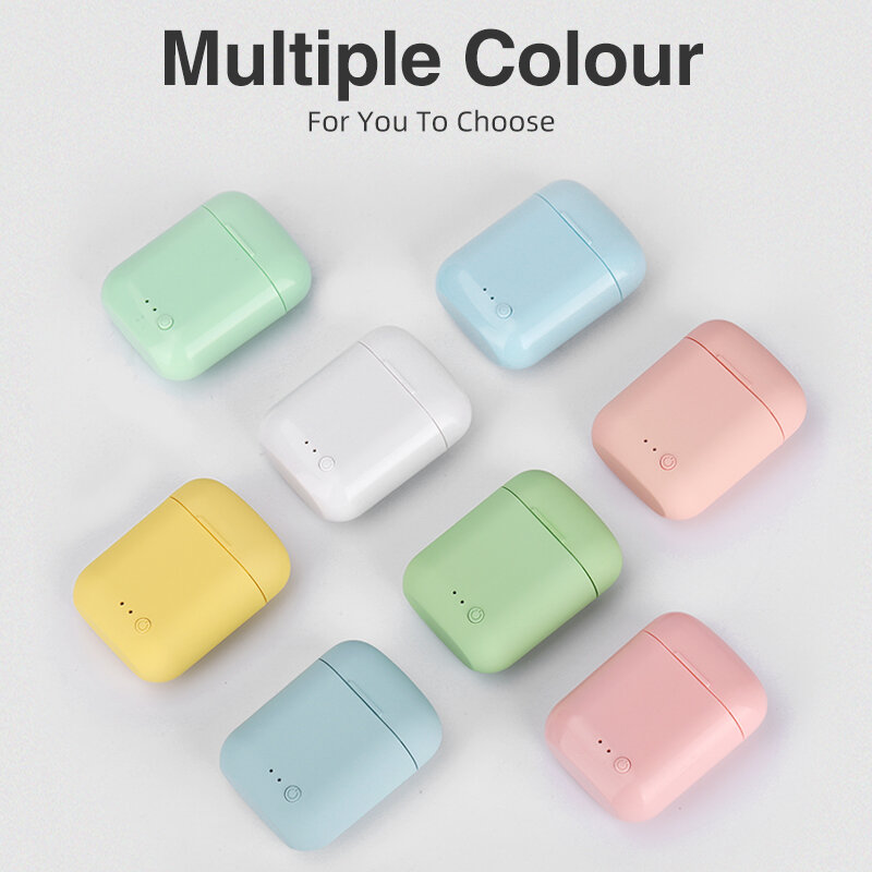 Auriculares inalámbricos Mini-2 con Bluetooth 5,0, dispositivo de audio TWS, color Macaron mate, con micrófono y caja de carga