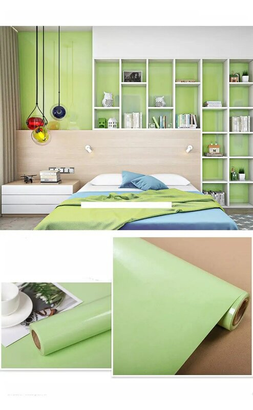 Papel de parede autoadesivo para móveis, papel de parede autoadesivo à prova d'água para renovar armário e guarda-roupa
